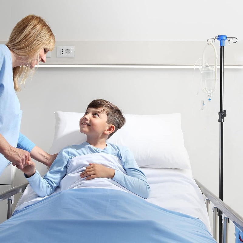 Ferraycle Portable Collapsible IV Pole Stand, 4 Hook IV Portable Pole Stand for Hospital, Clinic, Wheelchairs, Beds, Home Care (3 Legs) - Image 5